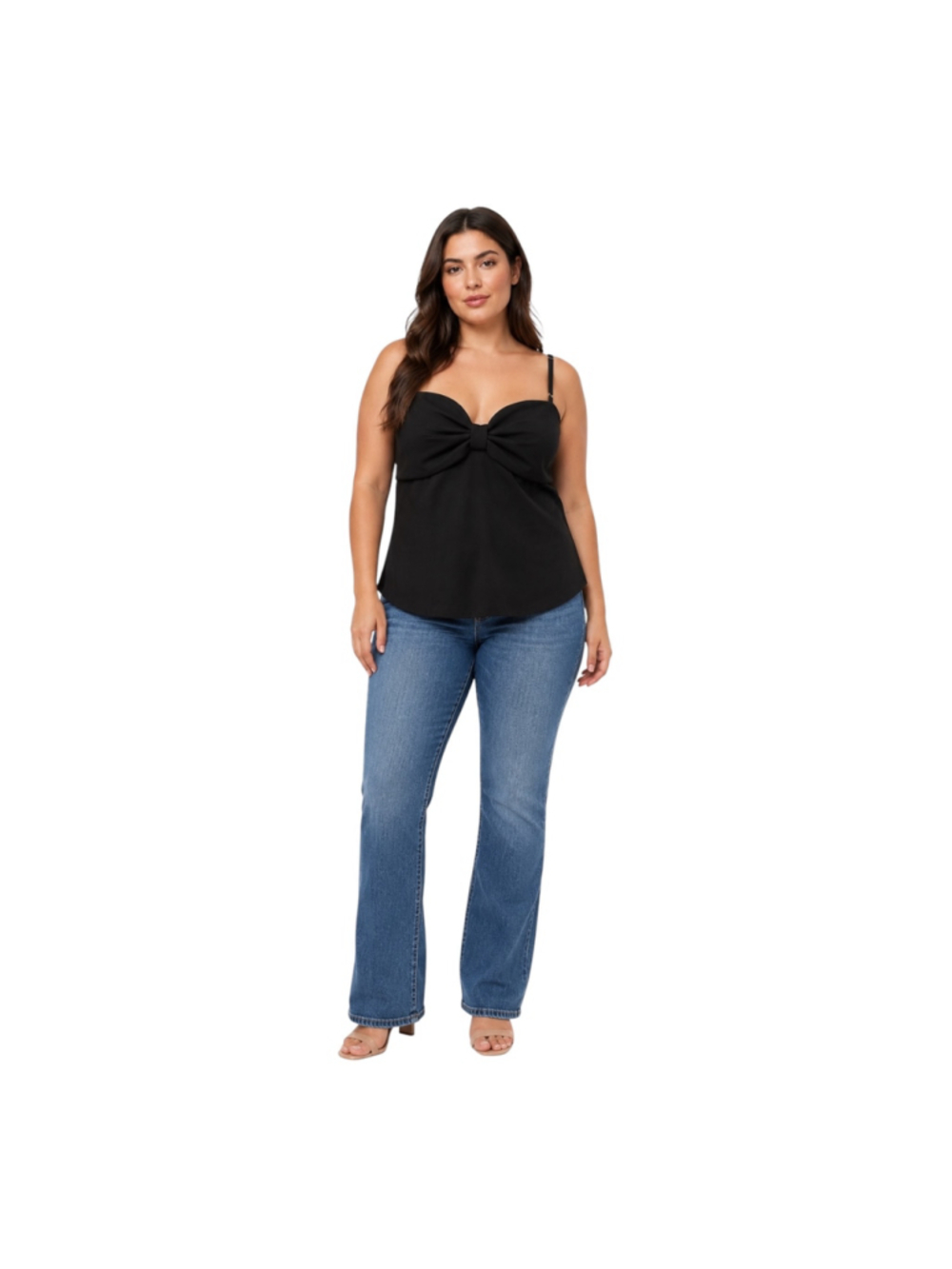 Victoria’s Secret Black Bow Front Camisole Top XL